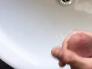 Unique blissful Twink Masturbates and squirts in the bathroom over free blissful porn